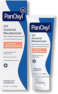 PanOxyl AM Oil Control Moisturizer Broad Spectrum SPF30 Mineral Sunscreen 48g