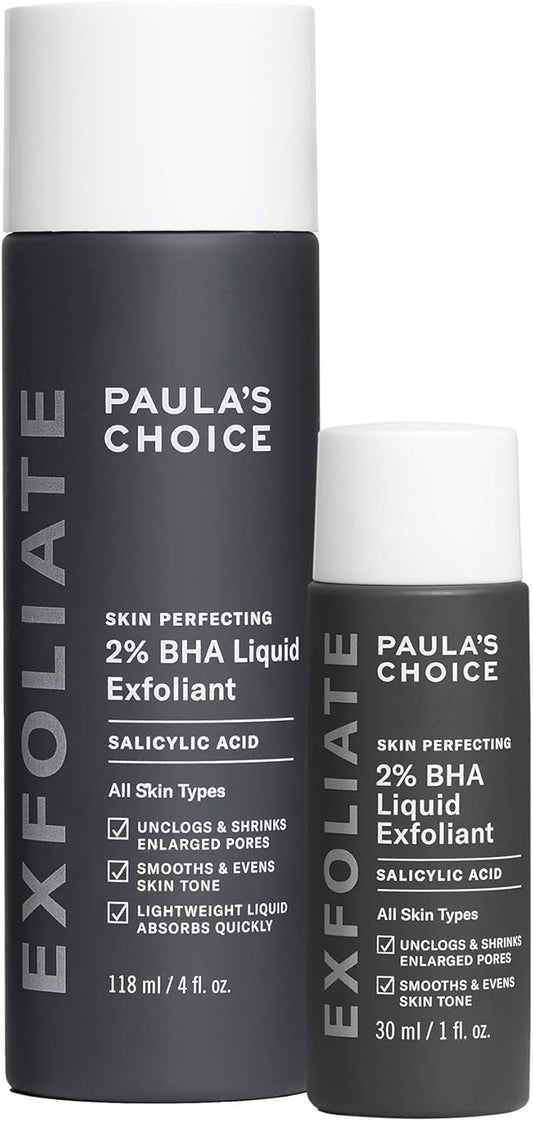 PAULA’S CHOICE EXFOLIATE 2% BHA Liquid Exfoliant Salicylic Acid. 30ml & 118ml