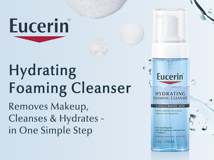 Eucerin Hydrating Foaming Daily Facial Cleanser with Hyaluronic Acid