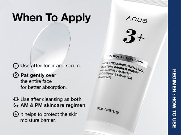 Anua Ceramide 3+ Panthenol Moisture Barrier Cream – 100ml