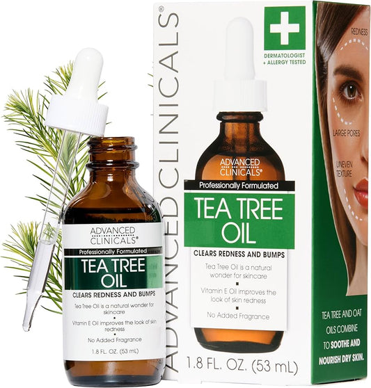 Advanced Clinicals Tea Tree Oil, Clears Redness and Bumps (53ml)