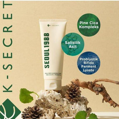KSECRET SEOUL 1988 Cleansing Foam : Pine Cica 1% + Probiotics, 150ml
