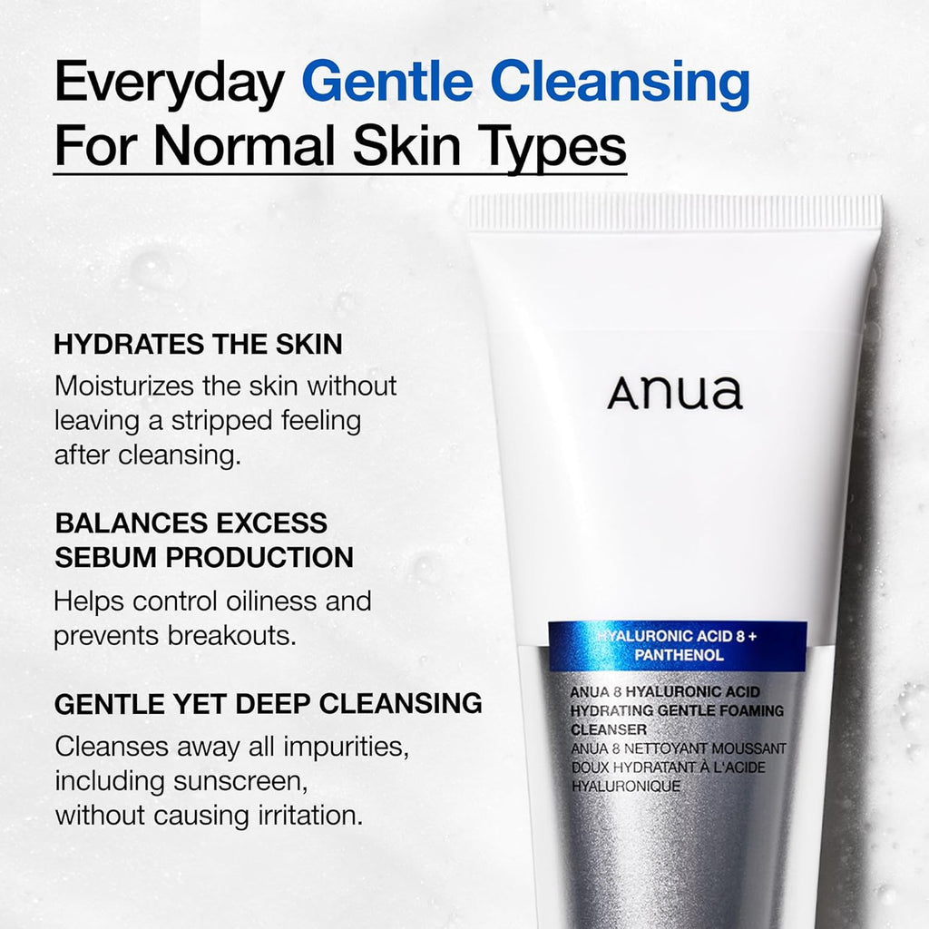 ANUA Hydrating Gentle Foaming Cleanser, (150ml/5.07fl oz.)