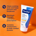 PanOxyl Acne Foaming Wash (for Face & Body) 10 % Benzoyl Peroxide Acne Treatment Wash Maximum Strength - 156g