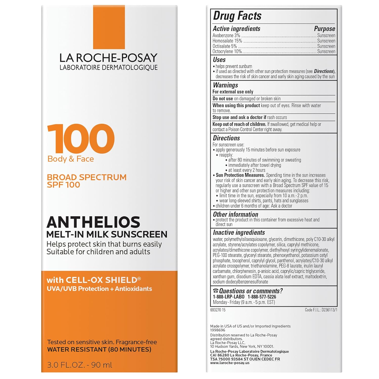 La Roche-Posay Anthelios Melt-In Milk Sunscreen SPF 100