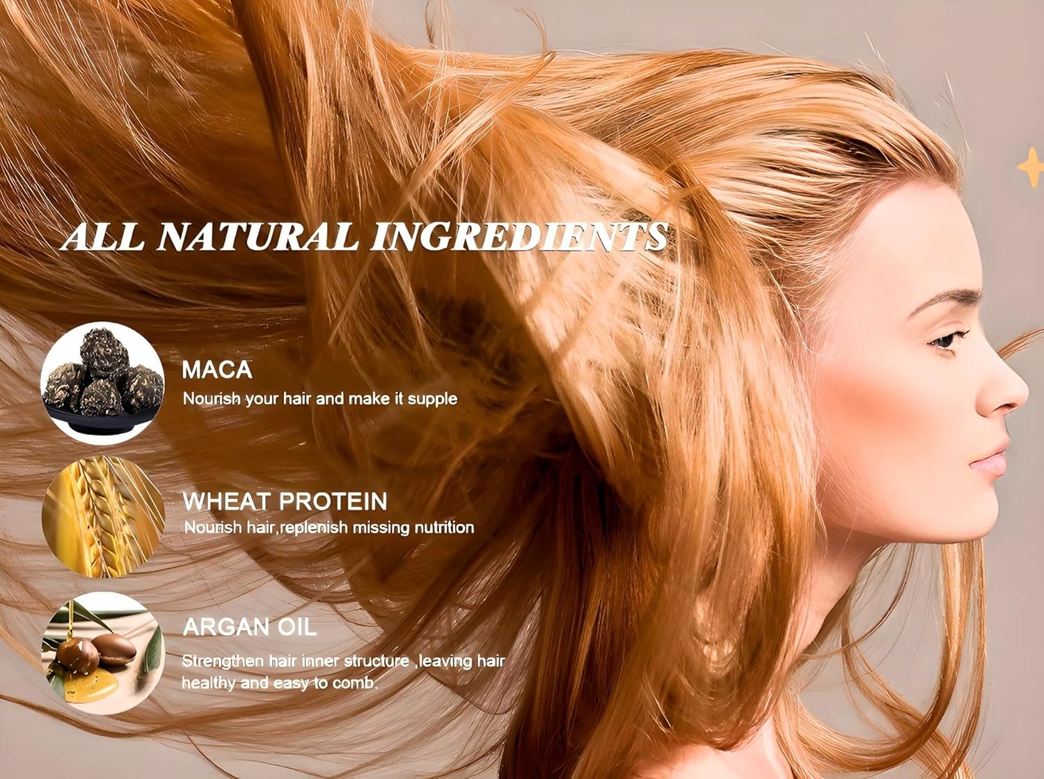 Karseell Hair Repair Set with Shampoo, Conditioner, and Maca Collagen Mask Plus Argan Oil for Dry Damaged Hair, Multipack