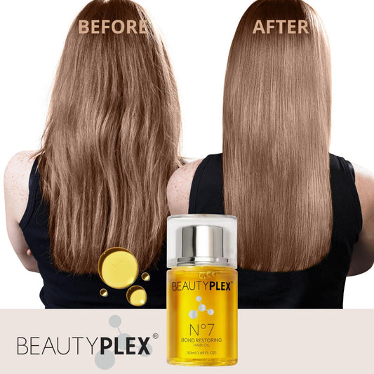 Olaplex No. 7 Bonding Oil, Concentrated High Shine Oil, Heat Protectant, Visibly Smooths & Softens Hair, Added Color Vibrancy, Up to 72 Hour Frizz Control, For All Hair Types, 1 fl oz