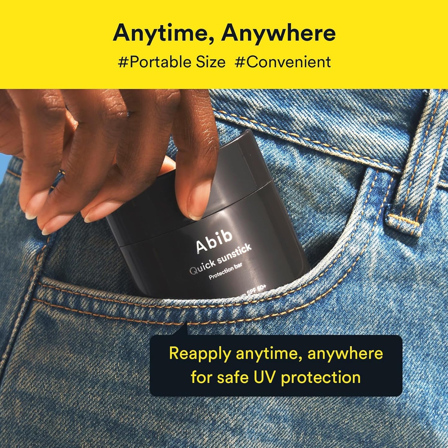 Abib Quick Sunstick Protection Bar SPF50+ 0.77 oz / 22 g (Glowing) | Korean Suncreen Stick Suncare Sunblock, No Whitecast, Protector Solar Barra, Centella Asiatica Extract, Aloe Extract