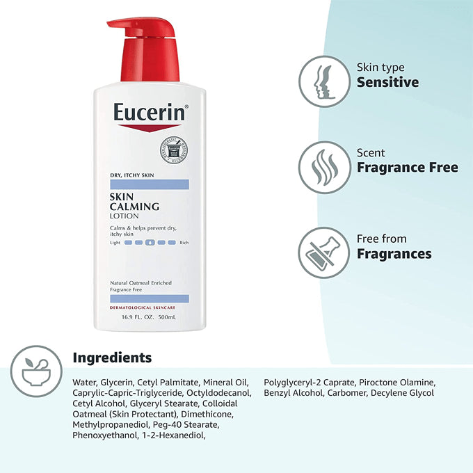 Eucerin Itch Soothing Lotion (Dry, Itchy Skin) [Fragrance Free] 500 ml
