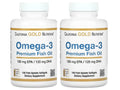 California Gold Nutrition Omega-3 Premium Fish Oil, Concentrated Formula with EPA & DHA, 100 Fish Gelatin Softgels - 2 Pack
