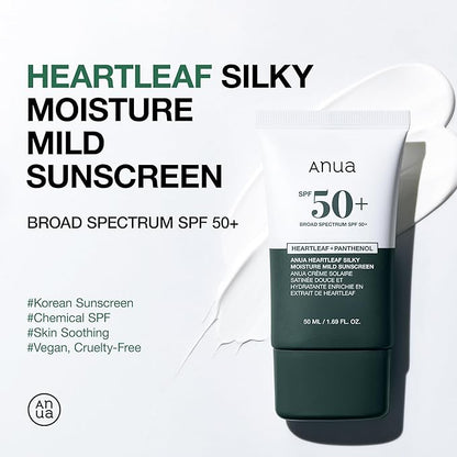 Anua Healtleaf Silky Moisture Sun Cream SPF 50 50 ml