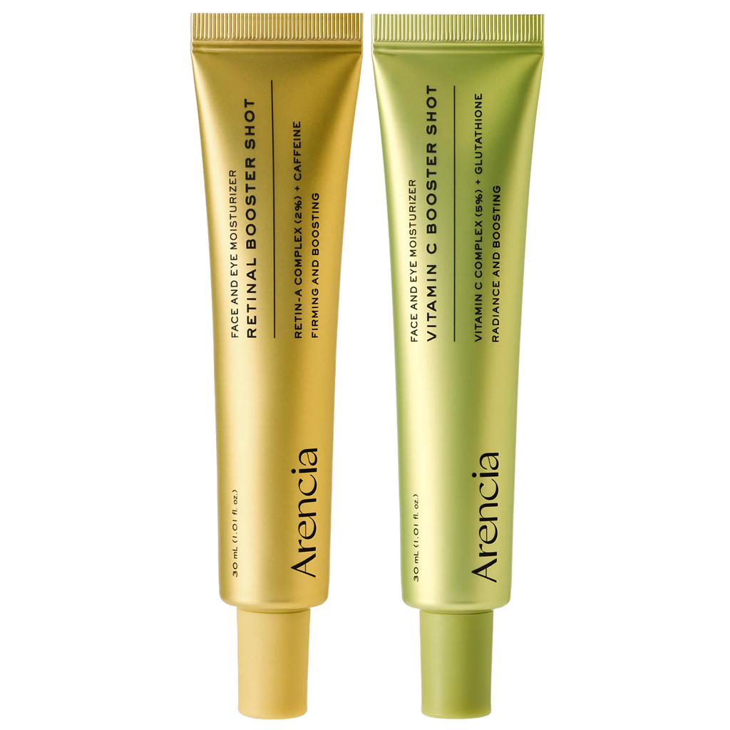 Arencia Booster Shot Skin Renewal Duo - Vitamin C & Retinal for Day And Night Brightening