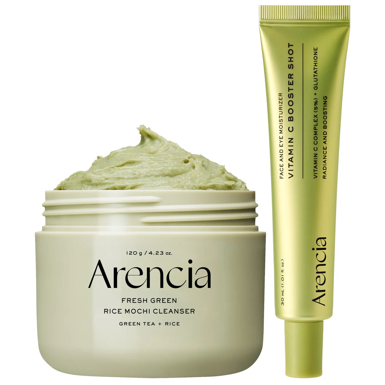 Mochi Glow Starter Duo | Rice Mochi Cleanser & Vitamin C Booster Shot – Arencia