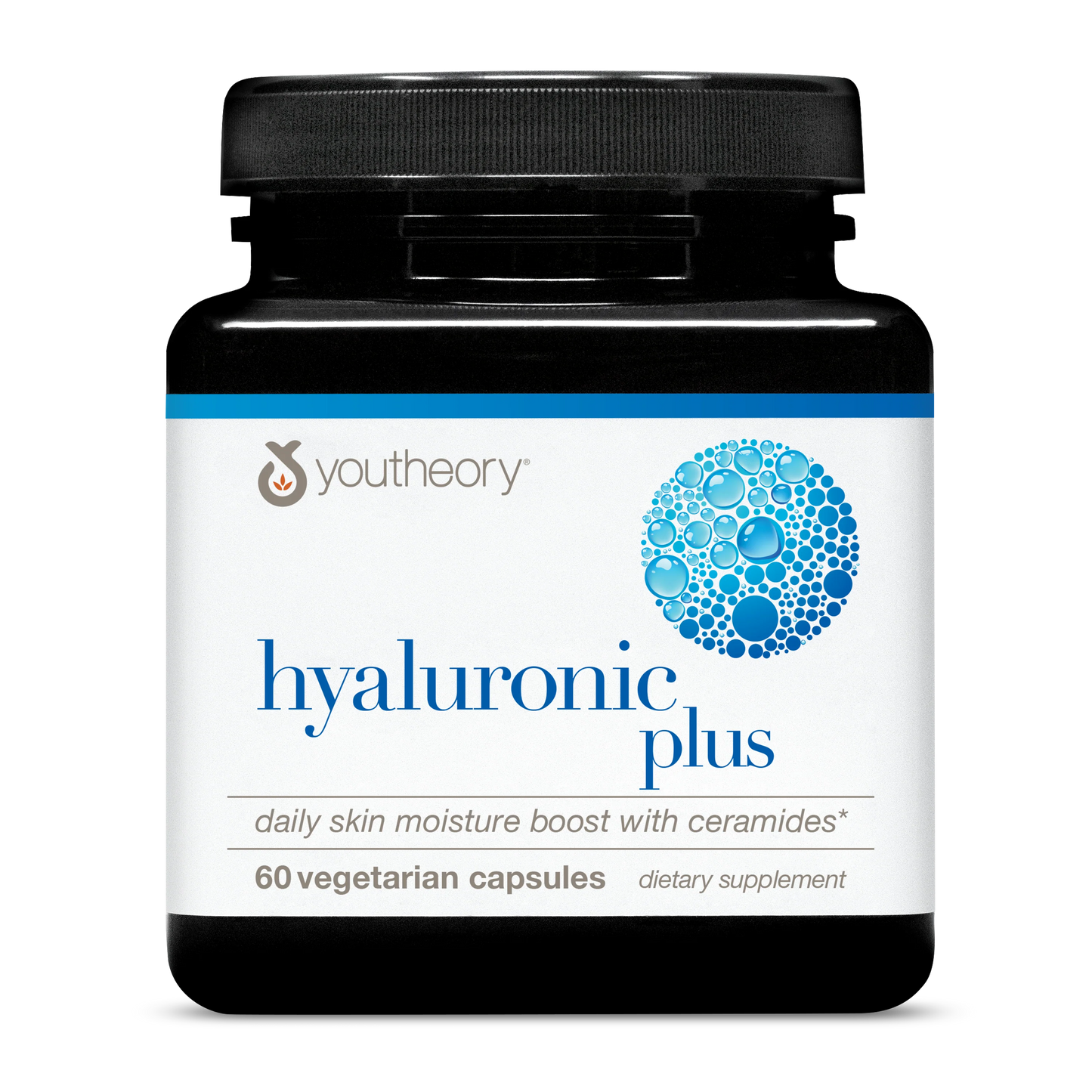 youtheory  Hyaluronic Plus  (Daily Skin Moisture Boost with Ceramides)  [Dietary Supplement]  60 Vegetarian Capsules