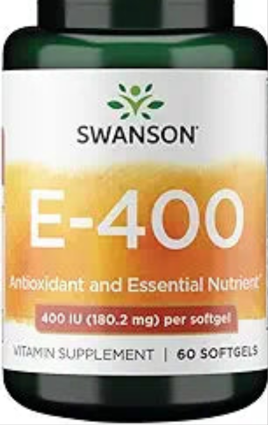 Swanson Vitamin E 400 Iu 400 Iu (268 Milligrams) 60 Sgels