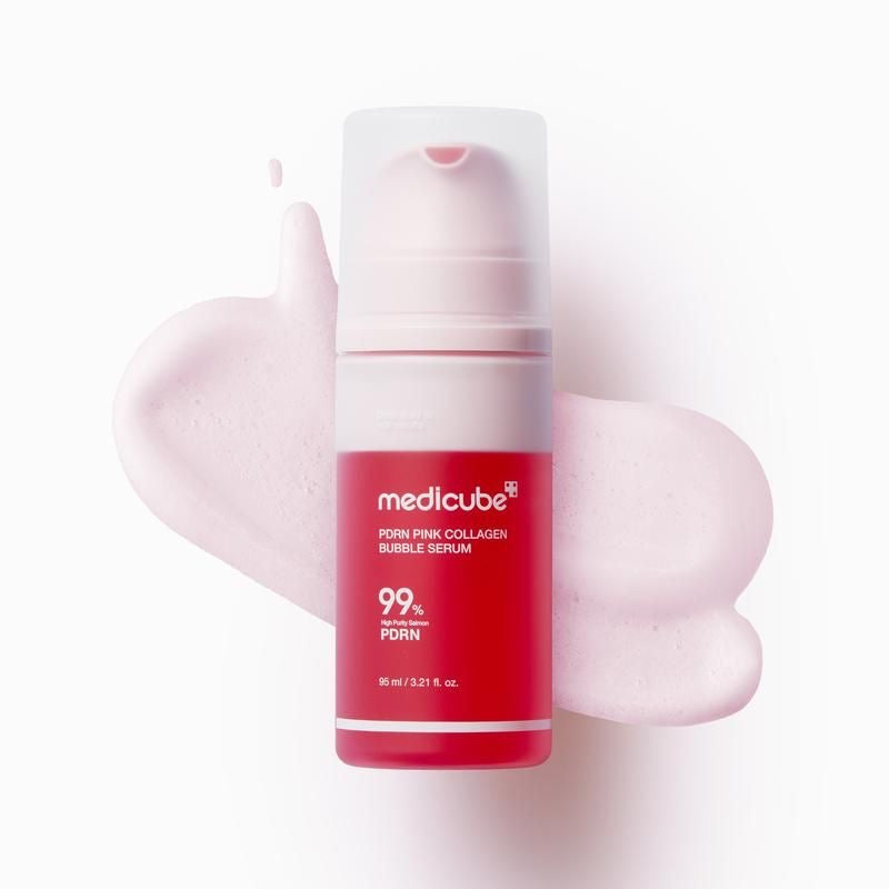 Medicube PDRN Pink Collagen Bubble Serum | Bubble-to-Glow Firming Serum with 99%
