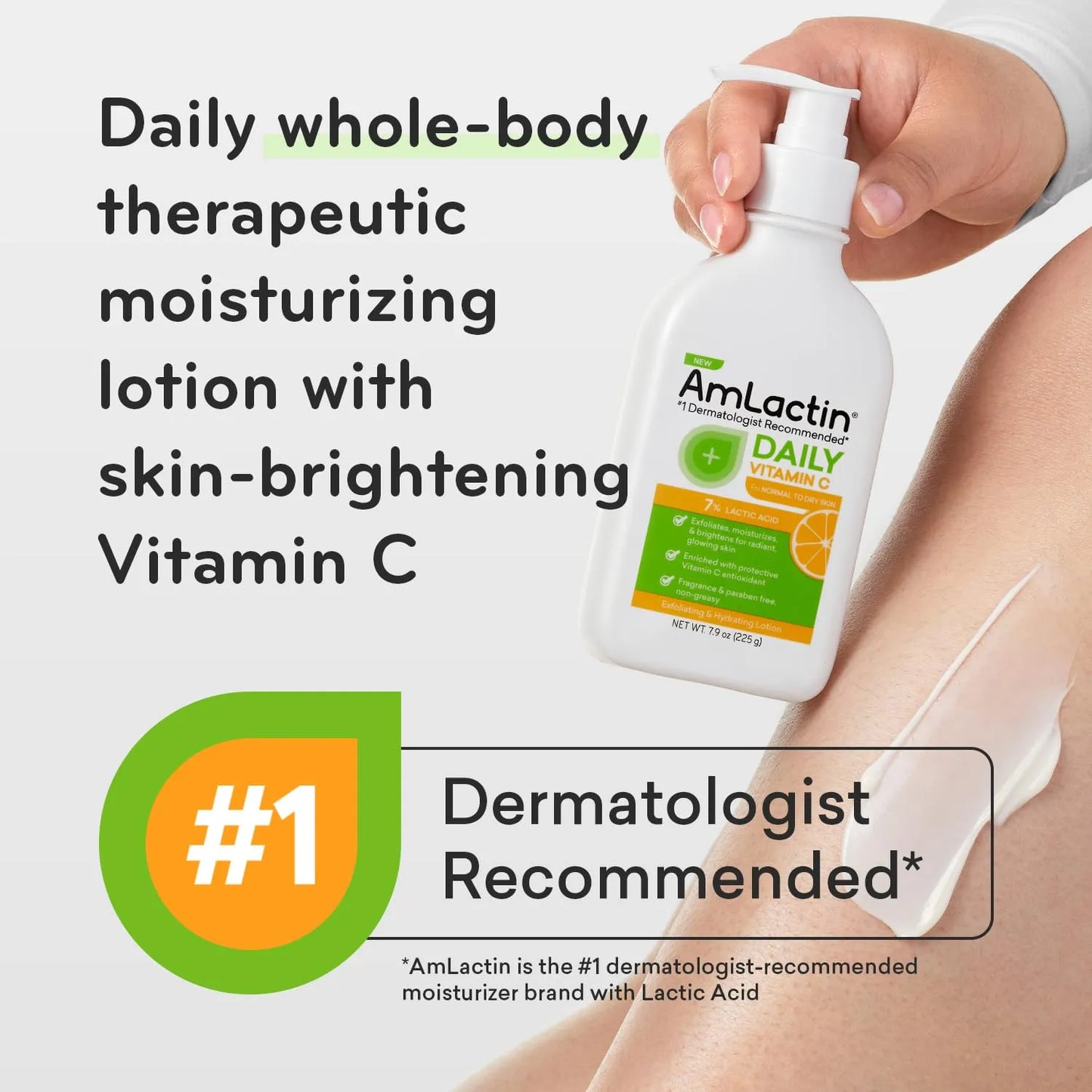 AmLactin Daily Vitamin C Lotion – Brightening Body Lotion for Dry Skin