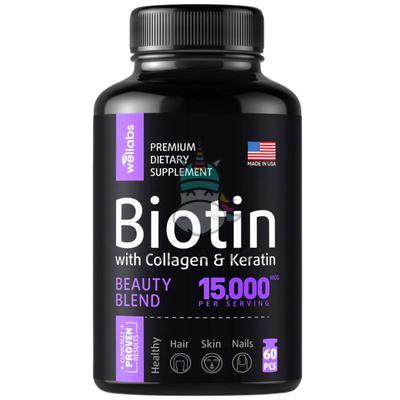 بيوتين 15000، للشعر والبشرة والأظافر في ولاية أوهايو - الفيتامينات والمكملات الغذائية 