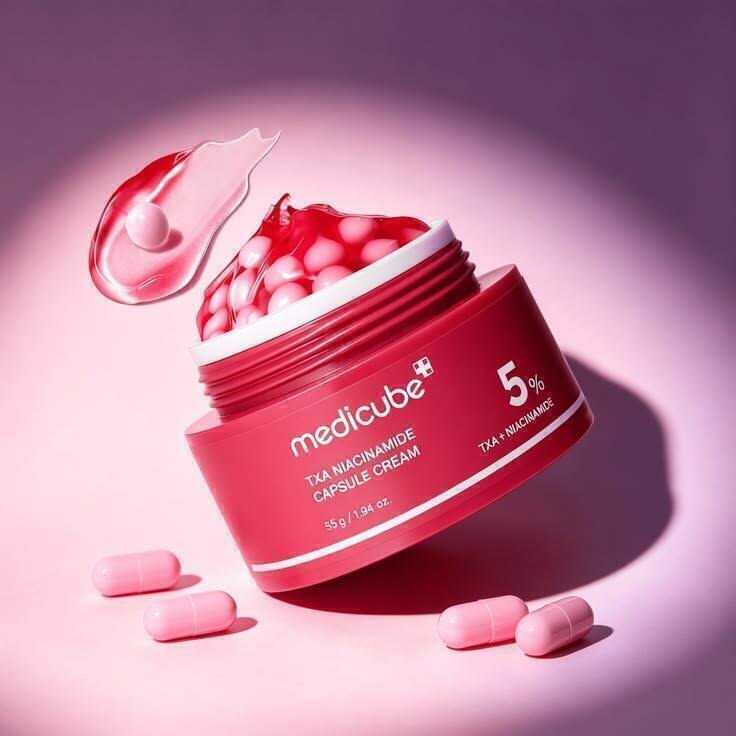 Medicube TXA Glow & Care Duo | TXA + Niacinamide Serum & Capsule Cream
