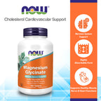 NOW Foods Supplements, Magnesium Glycinate 100 mg, Highly Absorbable Form,
