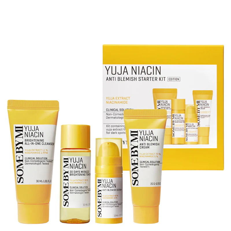 SOME BY MI, Yuja Niacin, Anti Blemish Starter Kit Edition, 4 Piece Kit