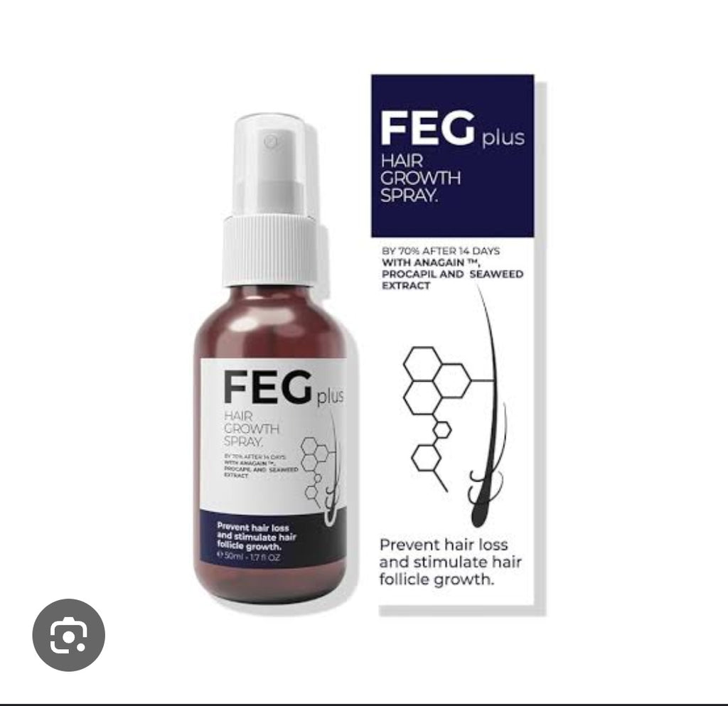 FEG Hair Growth Spray Plus Derma Roller, Suitable For Both Men and Wom
