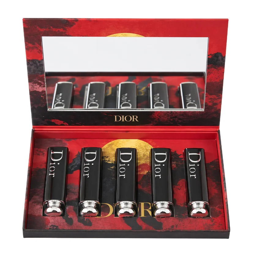 DIOR, Red Lipstick Set 5 Pieces + Gift Bag