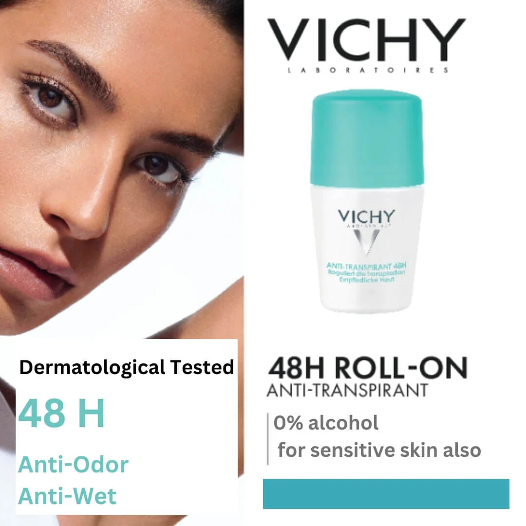 Vichy 48h Antiperspirant Deodorant Concentrate for Sensitive Skin - 50 ml