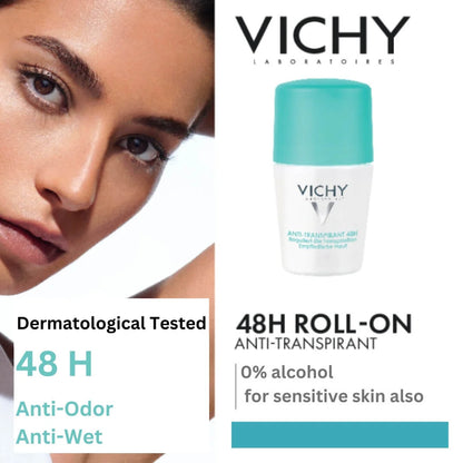 Vichy 48h Antiperspirant Deodorant Concentrate for Sensitive Skin - 50 ml