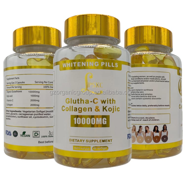 Glutathione  10000MG  Anti-oxidant, Anti-aging, Skin Care  Dietary Supplement  60 Capsules