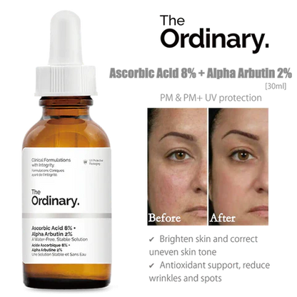 The Ordinary Ascorbic Acid 8% + Alpha Arbutin 2%, 30 ml, Vitamin C