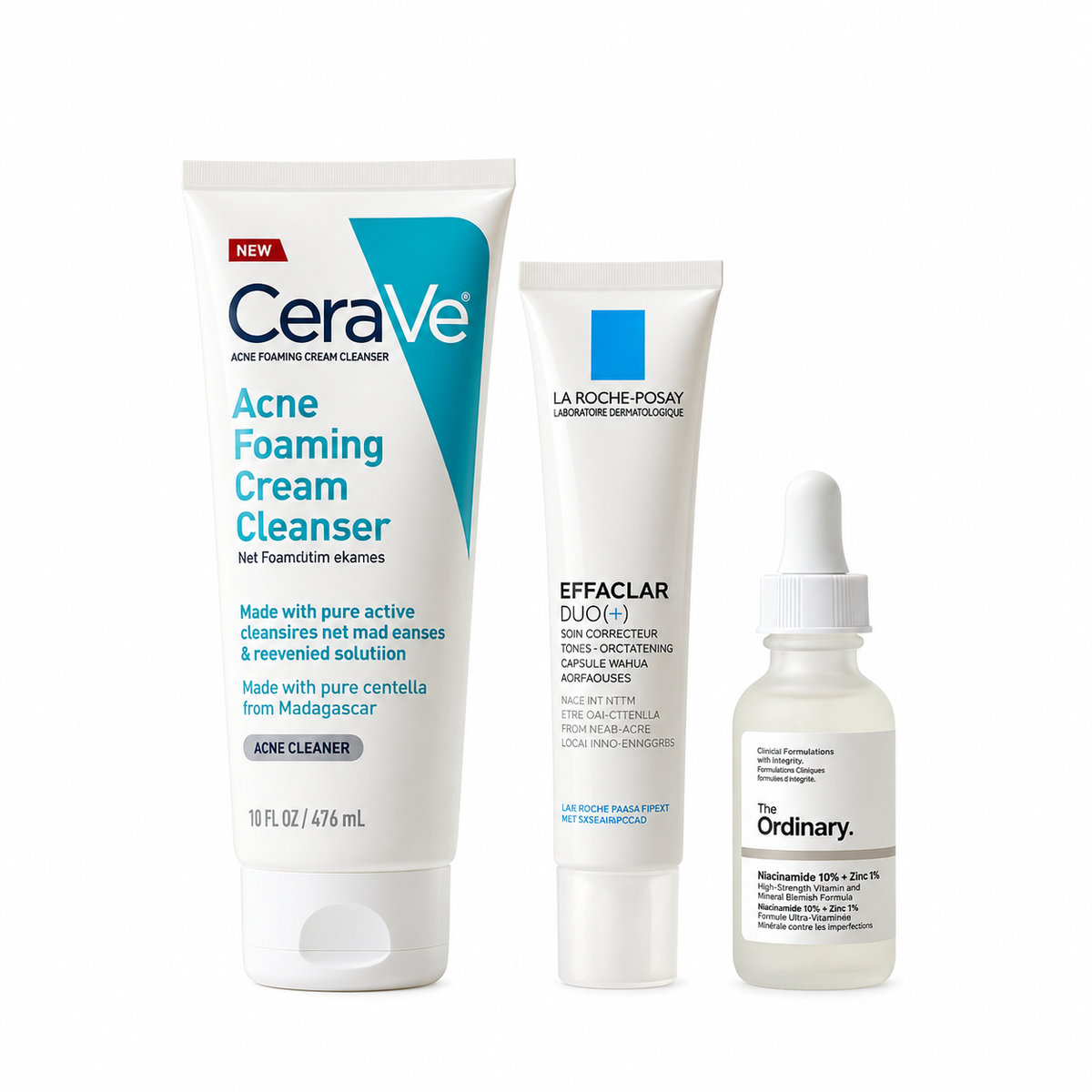Acne Spot Treatment Set – CeraVe + La Roche-Posay + The Ordinary