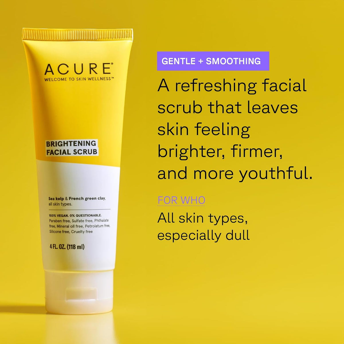 Acure Brightening Facial Scrub 118ml