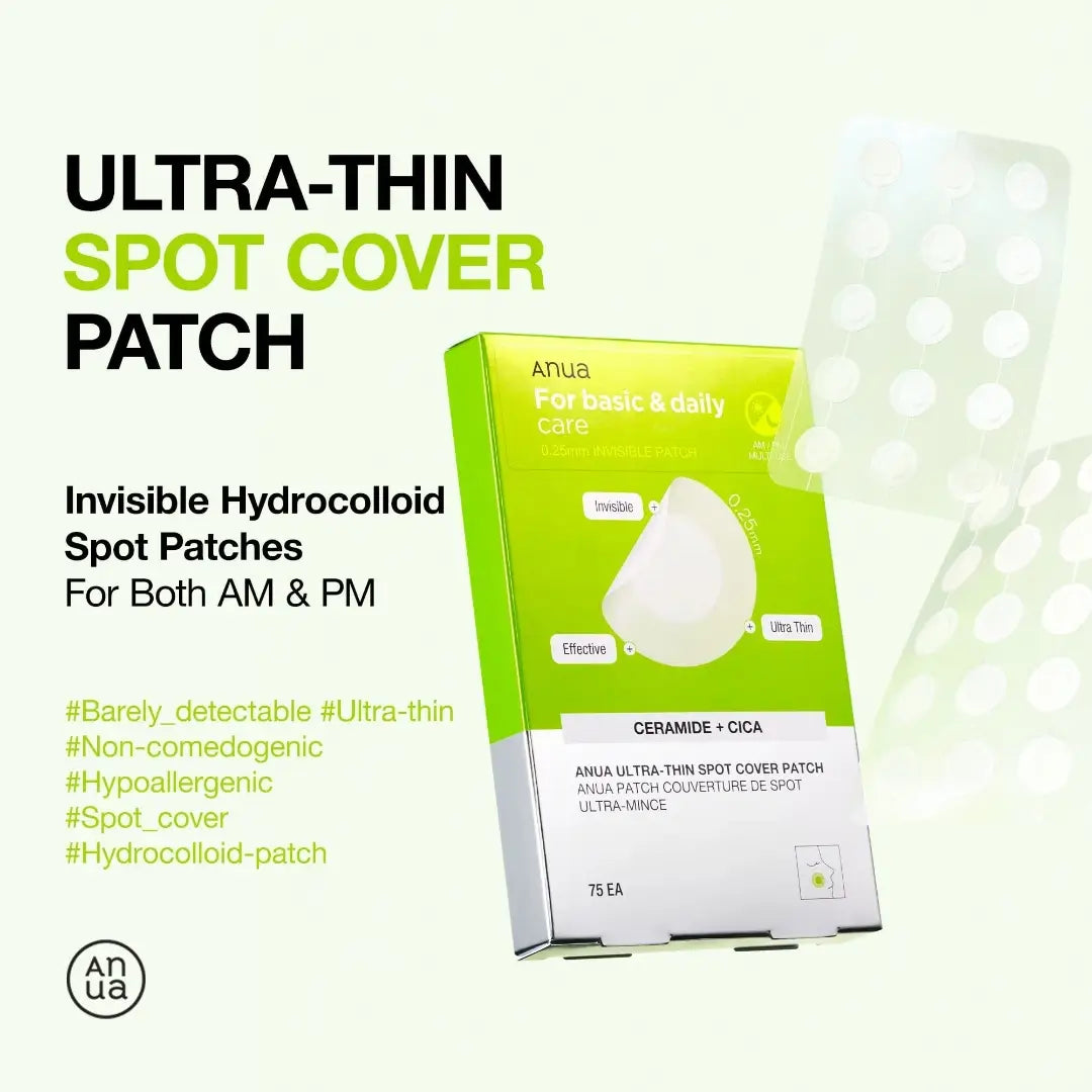 Anua Ultra-Thin Spot Cover Patch | Invisible Hydrocolloid Patches