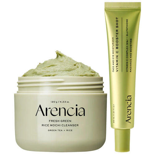 Arencia Mochi Glow Starter Duo – Rice Mochi Cleanser & Vitamin C Booster