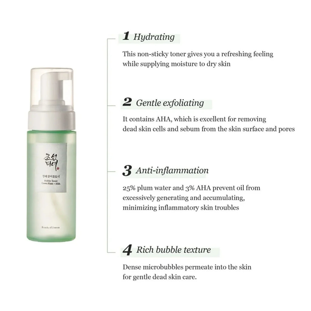 Beauty of Joseon Bubble Toner Green Plum + AHA 150ml