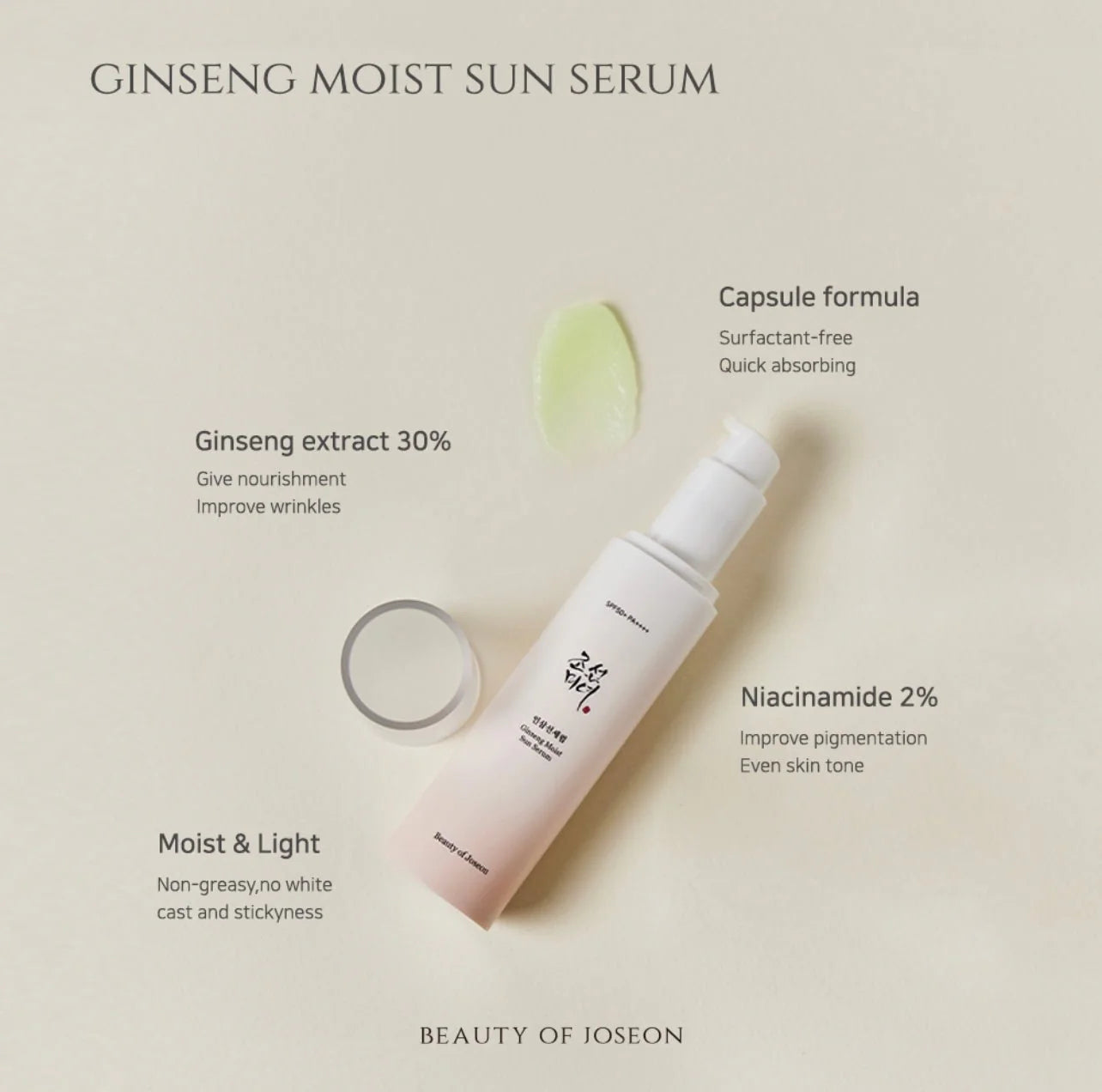 Beauty of Joseon Ginseng Sunscreen Serum - 50ml
