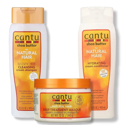 Cantu Shea Butter Hair Care Set – Shampoo + Conditioner + Mask