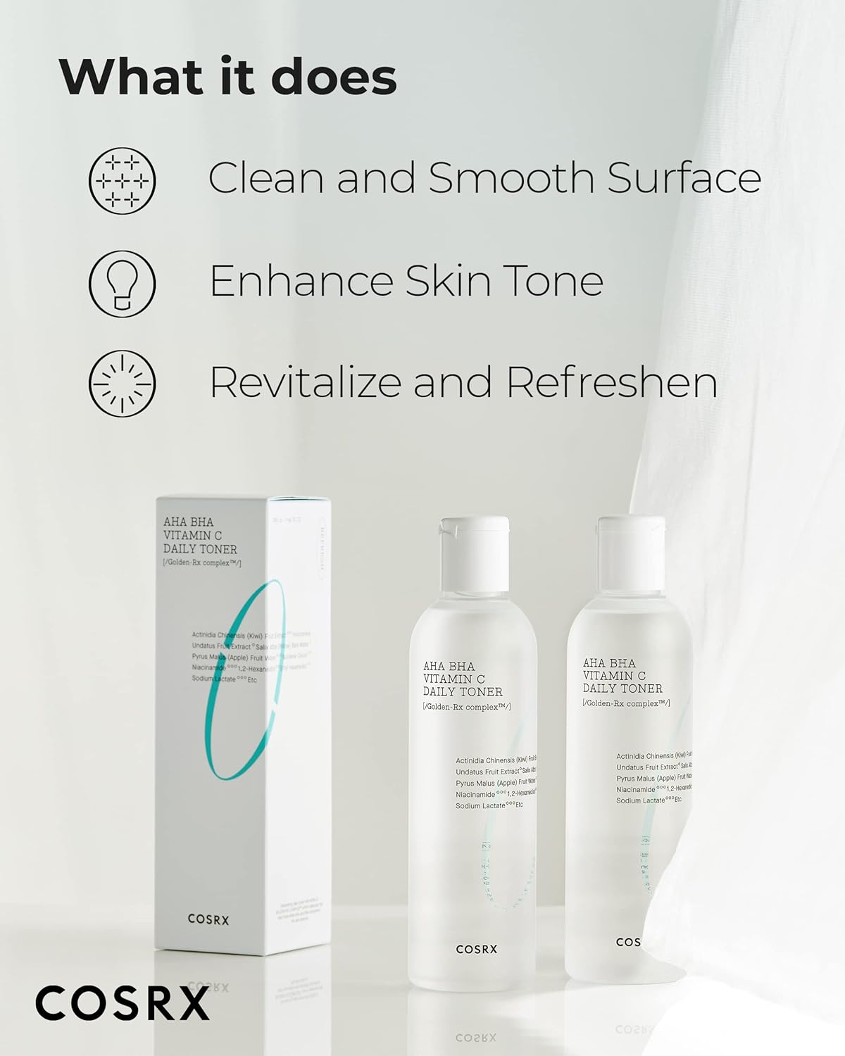 COSRX Refresh AHA BHA Vitamin C Daily Toner 280ml - image 2