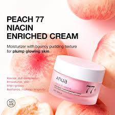 Anua Peach Niacinamide Cream, Face Moisturizer for Dry Skin with Vitamin B12, Collagen,  (50ml)