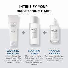 SKIN1004 Tone Brightening Set – Capsule Ampoule, Boosting Toner & Cleansing Gel Foam