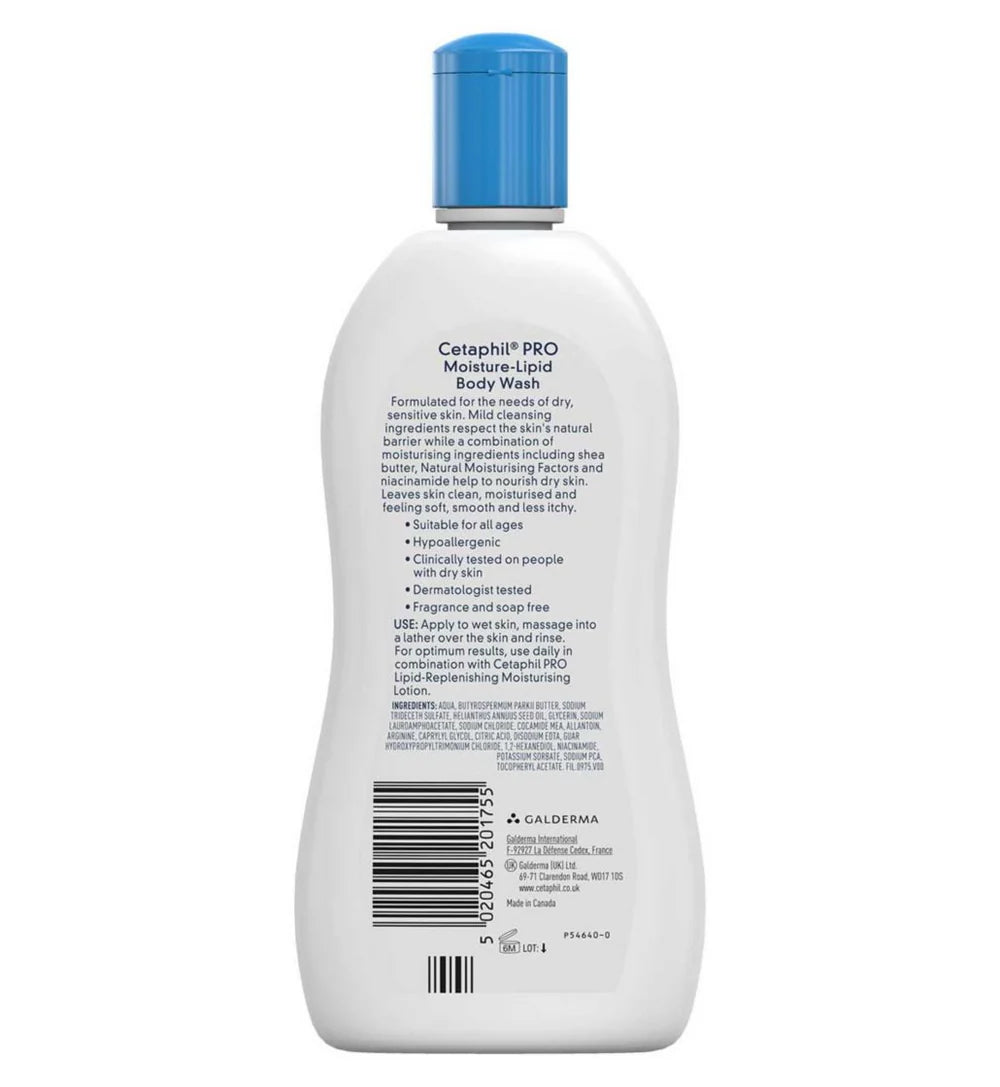 Cetaphil Skin Restoring Daily Body Wash [Formulated for Very Dry Itchy Skin] 296 ml