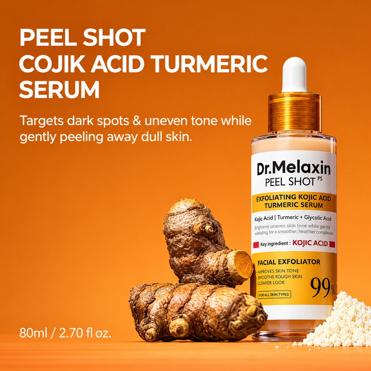Dr.Melaxin Peel Shot Kojic Acid Turmeric Exfoliating Serum - image 2