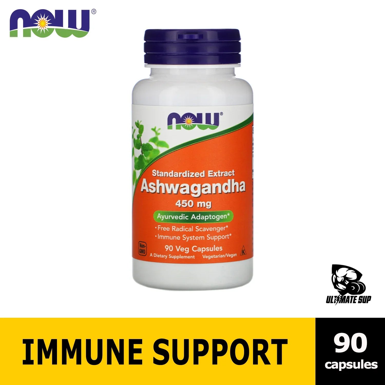 Now Foods, Ashwagandha Standardized Extract, 90 Veg Caps