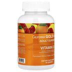 California GOLD Nutrition  Adult Gummies  Vitamin D3  (Lemon, Orange & Strawberry)  90 Vegetarian Gummies