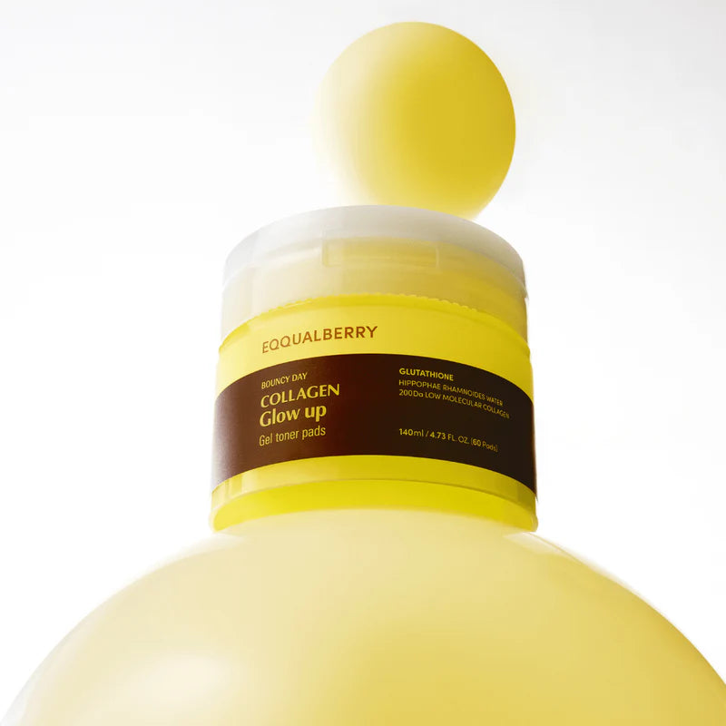 EQQUALBERRY Collagen Glow Up Gel Toner Pads 140mL (60 Pads)