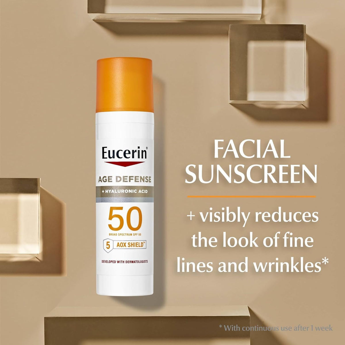 Eucerin Age Defense SPF50 with Hyaluronic Acid 75ml