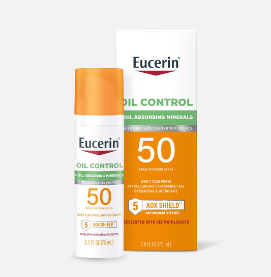 Eucerin Oil Control + Oil Absorbing Minerals SPF50, 5 AOX Shield 75ml