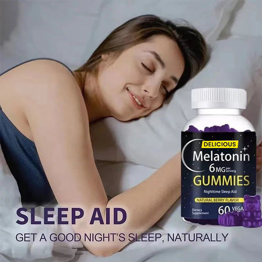 Melatonin 6 mg Fast Dissolve 60 Gummies | Nighttime Sleep Aid | Natural Berry Flavor |