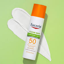 Eucerin Clear Skin, Lightweight Sunscreen Lotion for Face, SPF 50, Fragrance Free, 2.5 fl oz (75 ml)